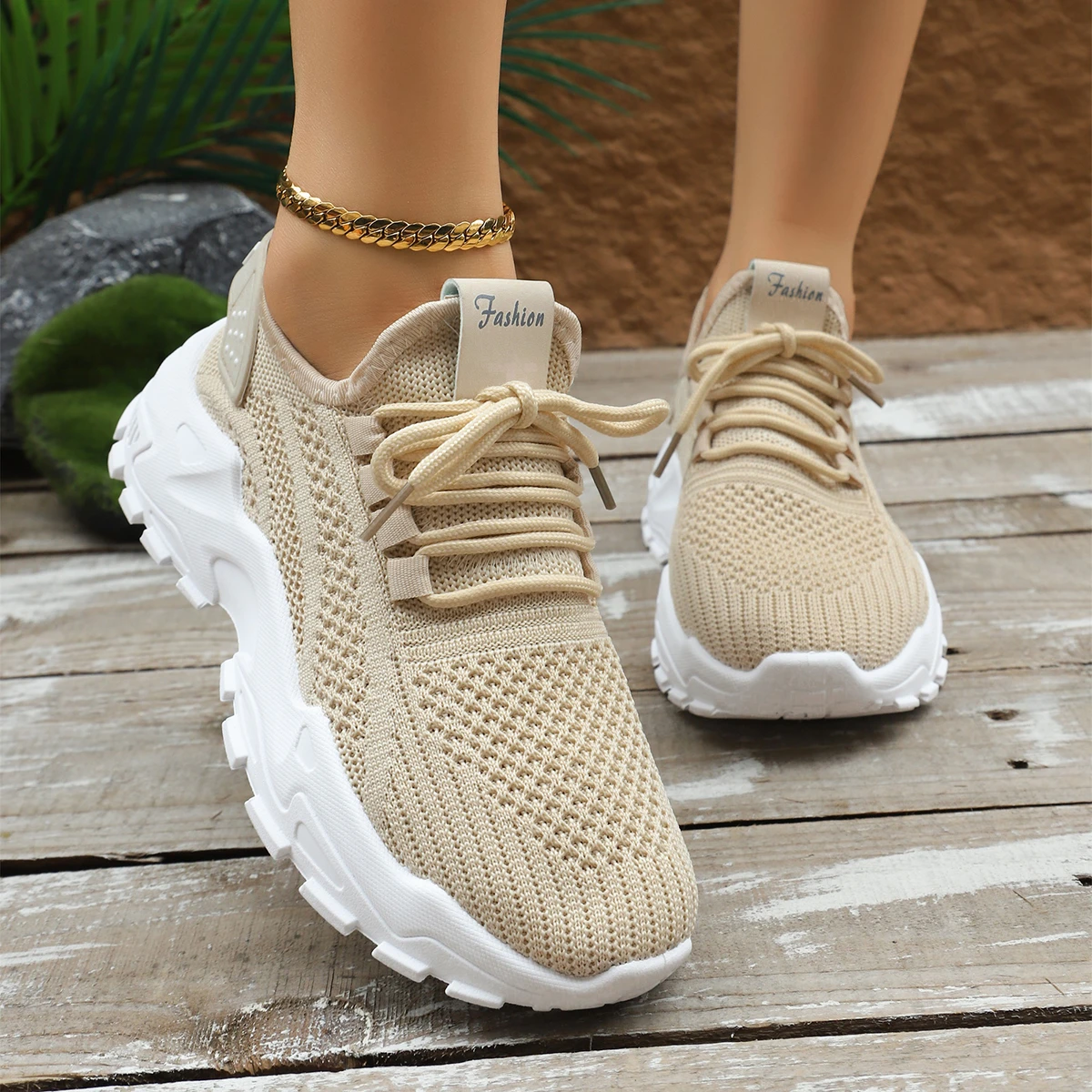 

Fashionable Shallow Lace Up Vulcanized Shoes for Spring and Autumn New Round Toe Comfortable Casual Sports Shoes for Women