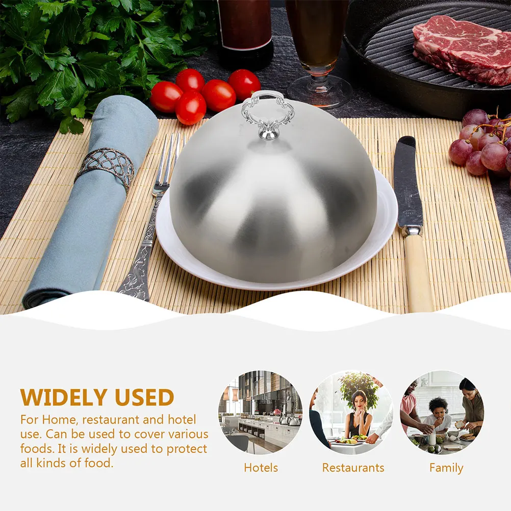 

Stainless Steel Food Dome Cover Oil-Proof Anti-Splashing Kitchen Bbq Home Restaurant Use Household Metal Meal Cover Steak Dome