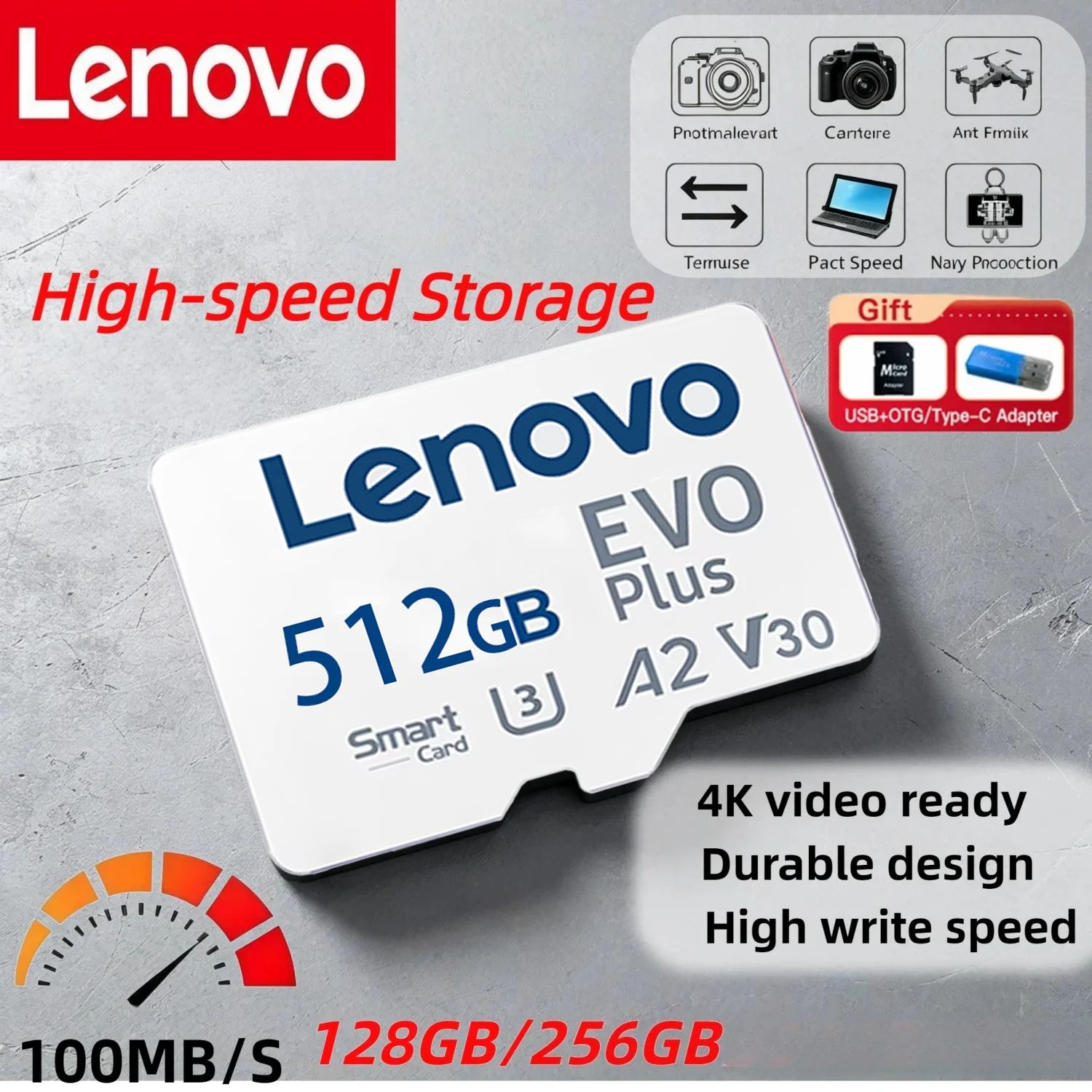 Карта-памяти-lenovo-2026-high-speed-micro-tf-sd-512-ГБ-256-ГБ-class-10-tf-flash-для-дронов-iphone-автомобильных-камер