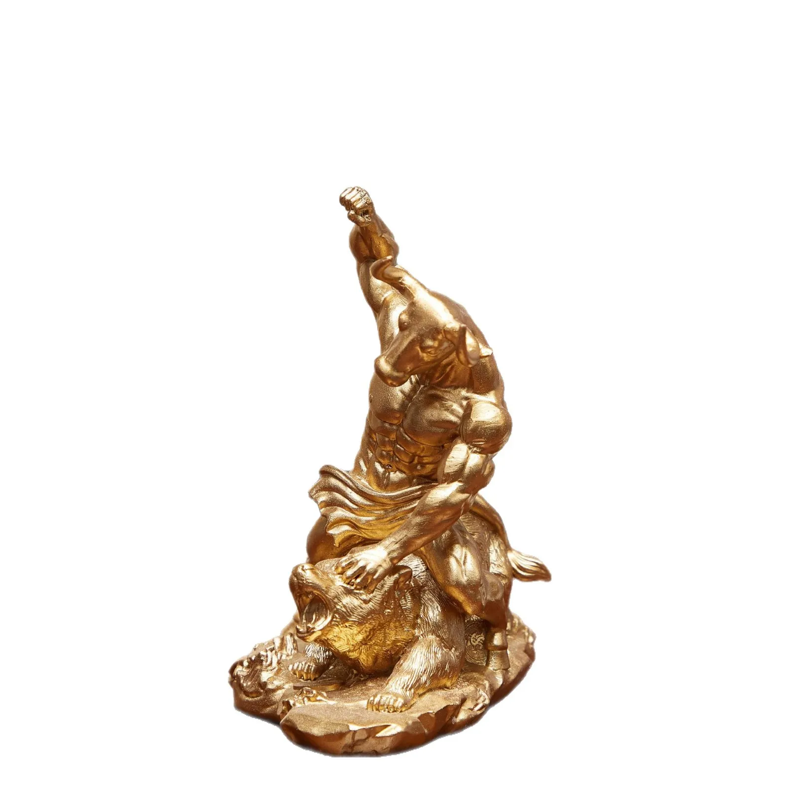 Resin Animal Ornament Bull Bear Fight Statue Creative Sculpture Home Office Bookshelf Table Decor Home Decoration Accessories