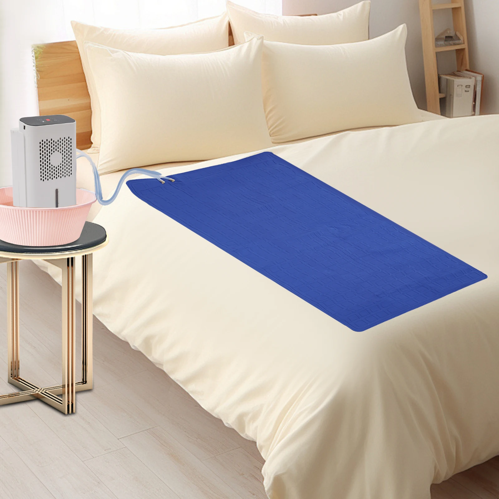 Water Bed Cooler+6W Power, Water Cooling Mattress Pad+50dB Noise, Bed Cooling System+1-9H Timing, For Family Bedrooms Student Dormitories Nursing Homes Hospital Wards Providing Cool Comfort