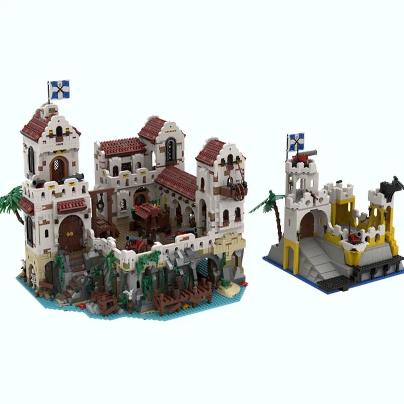 Spot MOC-49155 4982pcs small particle assembly building blocks pirate large castle building model toy gift