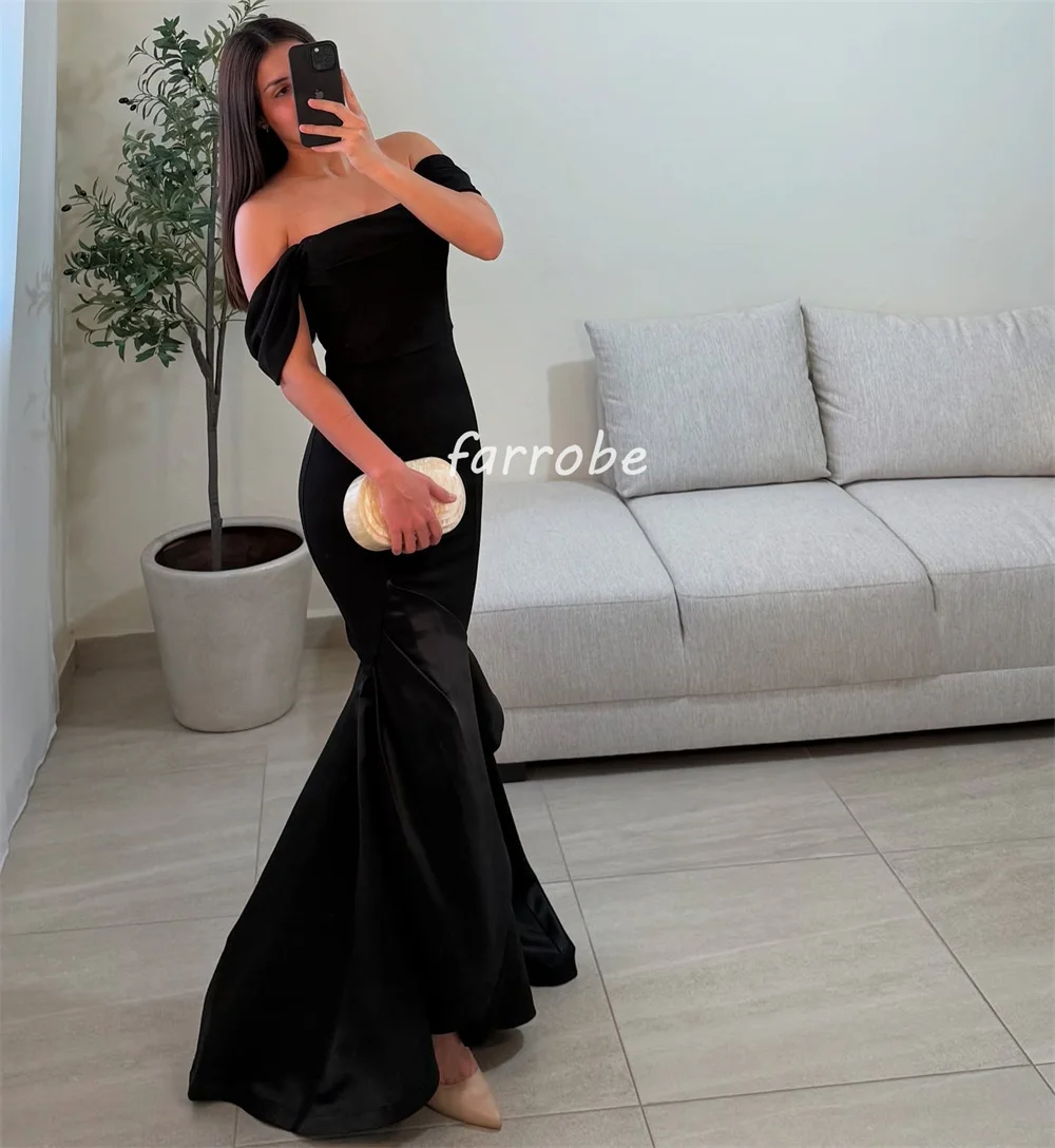 Abiti lunghi con spalle scoperte a sirena increspata con pieghe in jersey squisito sexy personalizzato Abiti per occasioni su misura Taglie disponibili
