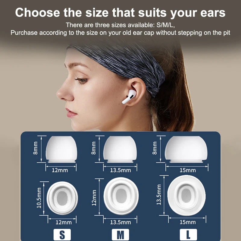 Soft Silicone Ear Tips For Airpods Pro 1/2 Protective Earbuds Cover Noise Reduction Hole Ear-pads For Apple Air Pods Pro