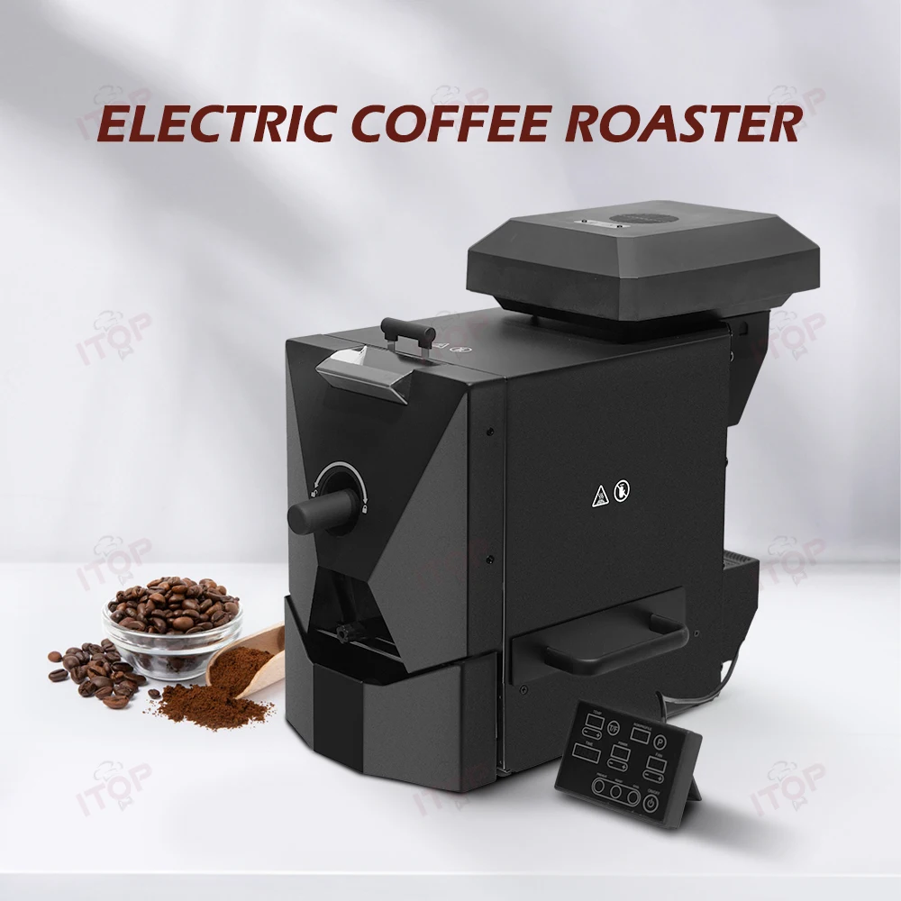 ITOP CBR-1 Commercial Coffee Bean Roaster with 3 Custom Baking Curves and Grain Dryer Coffee Roasting Machine 110V/220V