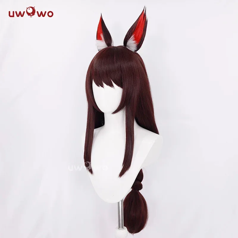 

CyUWOWOW Ahri Wig Game League of Legends/LOL: Risen Legend Ahri Cosplay Wig Long Hair with Ear Brown Hair 90CM