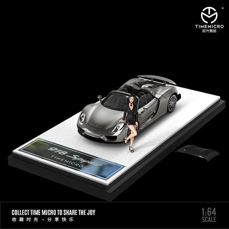 1:64,918 Spyder solid color paint, alloy die-cast simulation car collectible model, adult collectible display item,boy toy gift. image 3