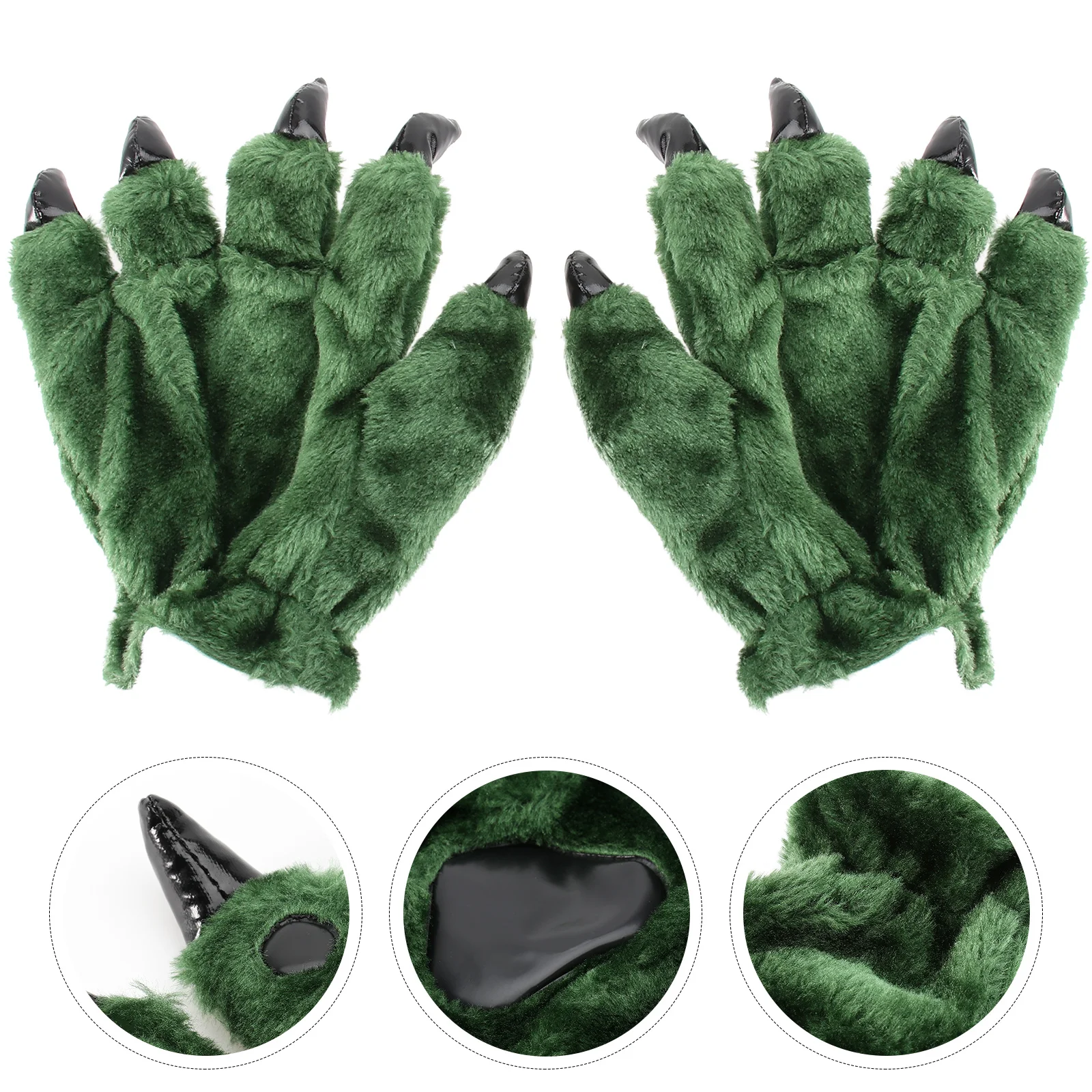 

1Pair Dinosaur Claw Cartoon Warm Gloves Creative Thick Winter Gloves Role Play Christmas Supplies Role-