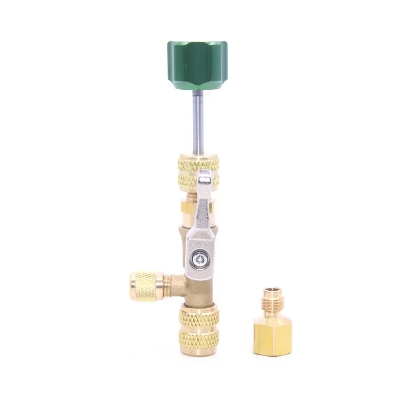 HS-1430 Refrigerant Valve Core Removal Tool Set for R22 R410A R407C Air Conditioning Valve Core Extractor Kit HVAC Service Tools