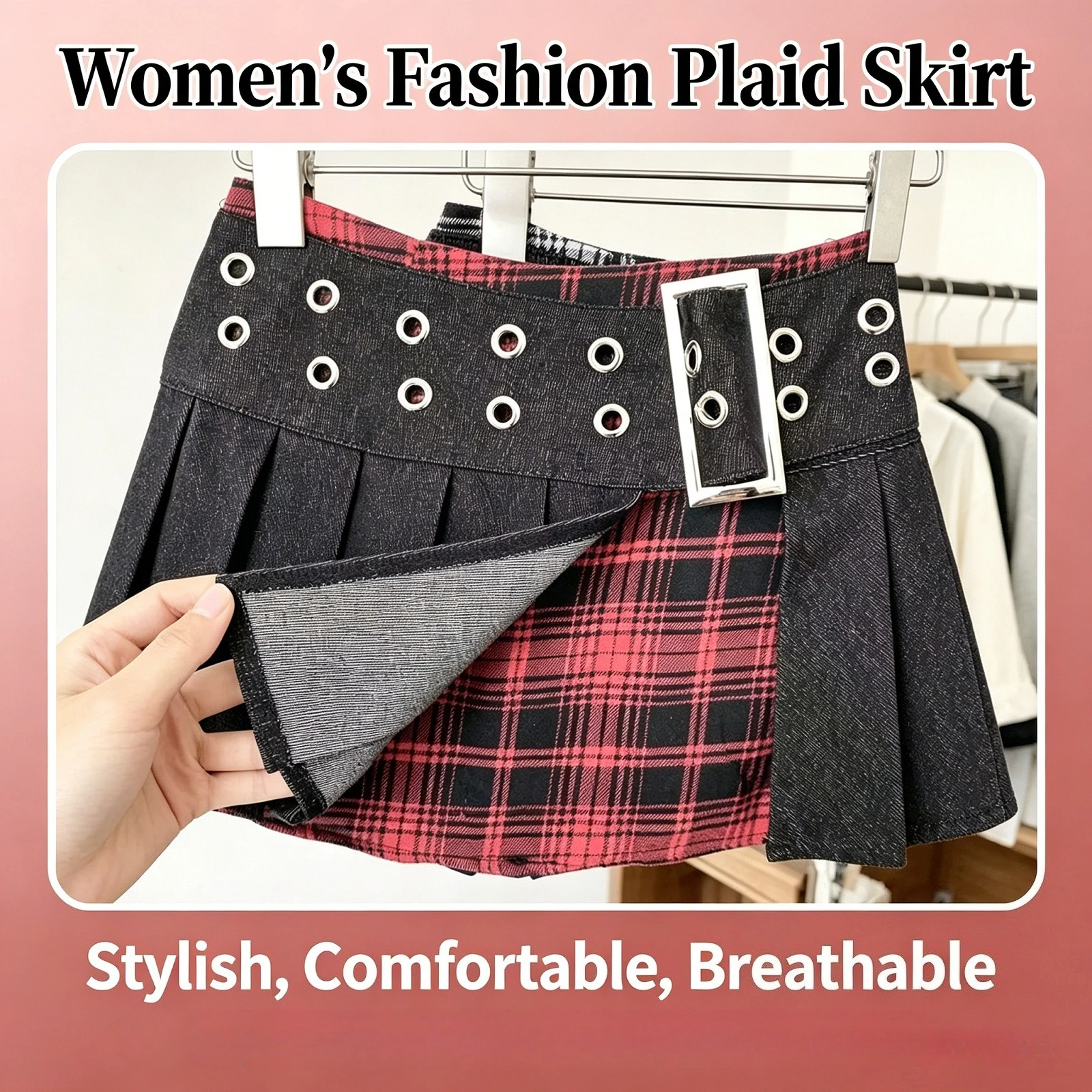 

2025 Y2k Slim Design Harajuku Mini Skirt Female Empire Korea Style Chic Skirt Clothes Gothic Punk Studded Mini Skirt Harajuku