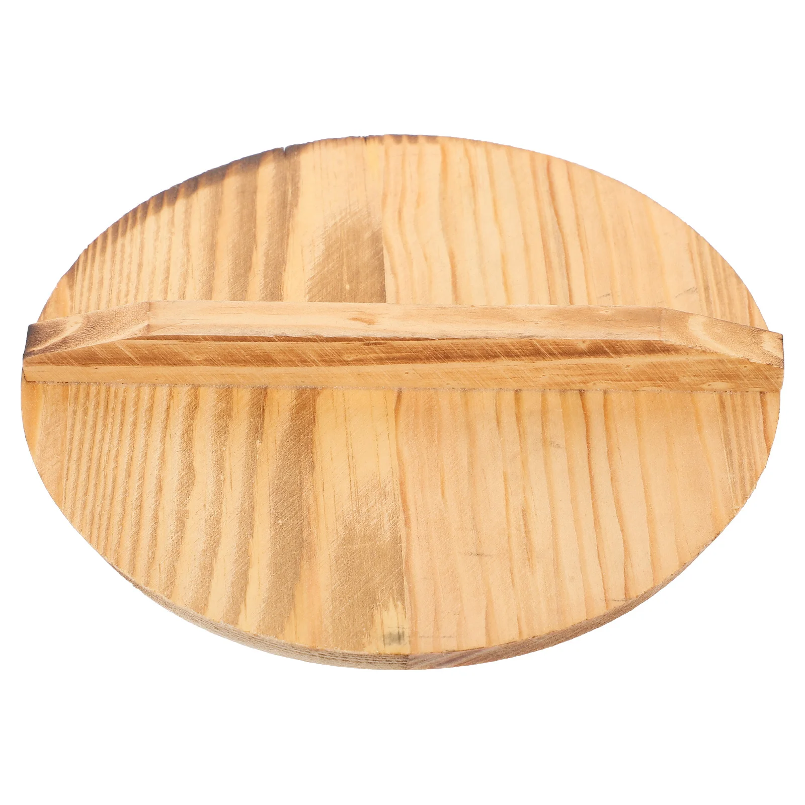 

1pcs Wooden Pot Lid 14Cm Small Round Wok Cover Natural Handcrafted Kitchen Lid For Steam Cooking Anti-Splash