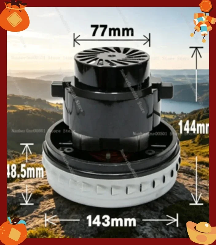 YLW77-30 Vacuum Cleaner Motor 1400W Universal Wet Dry Machine Replacement Part HWX120