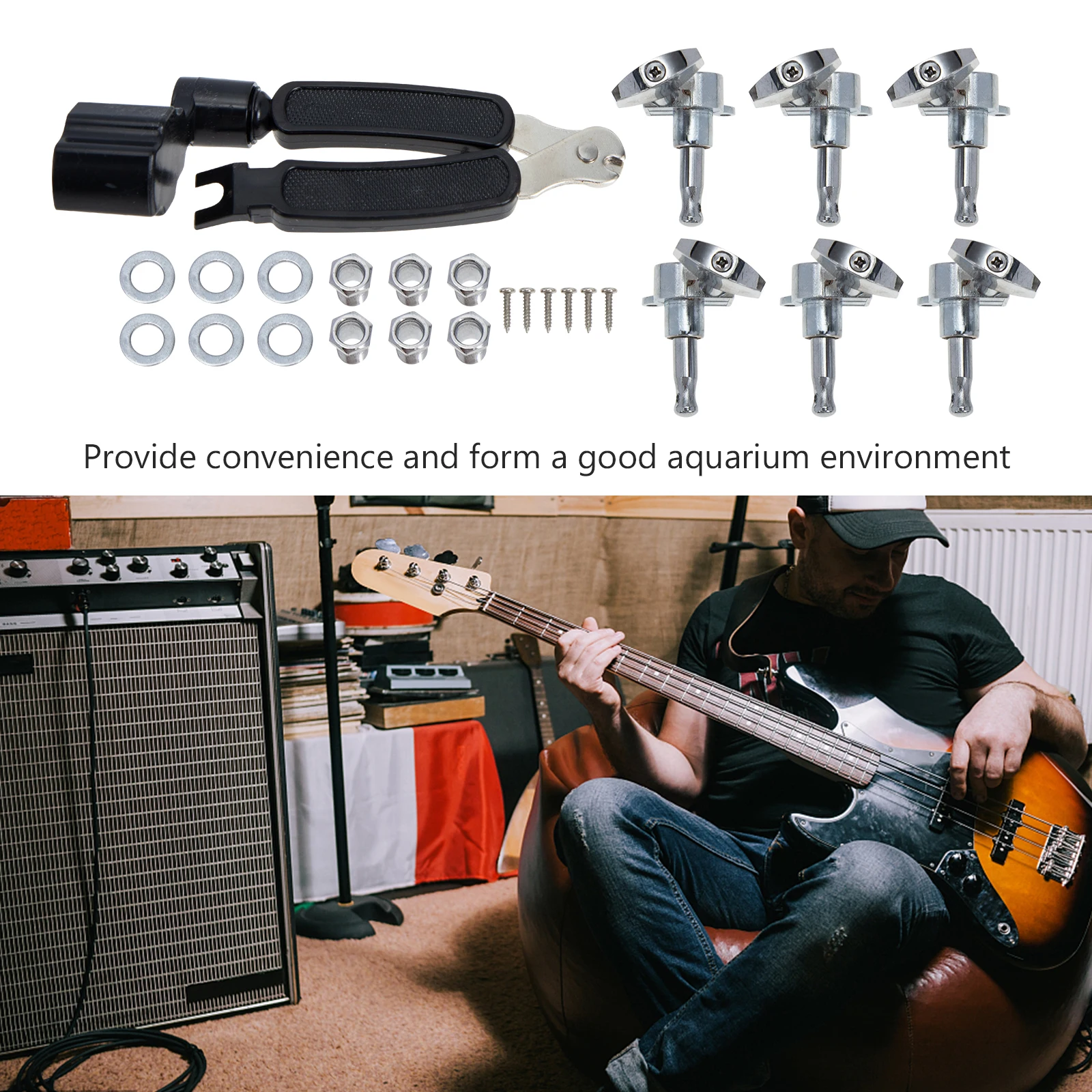 

Electric Guitar Knob Set Setup Tools Winder Wooden Luthier Parts Repair Silver Accessories