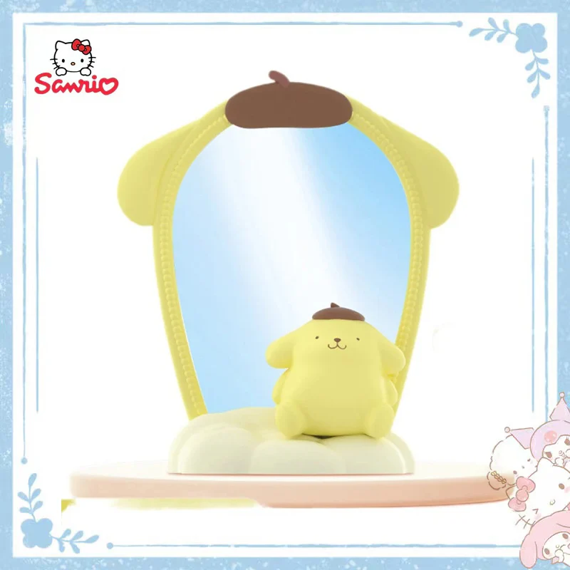 

Kawaii Sanrio Hello Kitty Kuromi My Melody Mirror Beauty Mirror Multifunction Creativity Ornaments Anime Figure Festival Gift