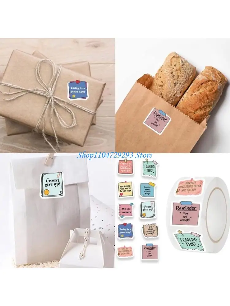 Y2GD 500Pcs Motivational Sticker Aesthetic Label Sticker for Water Bottle Scrapbook