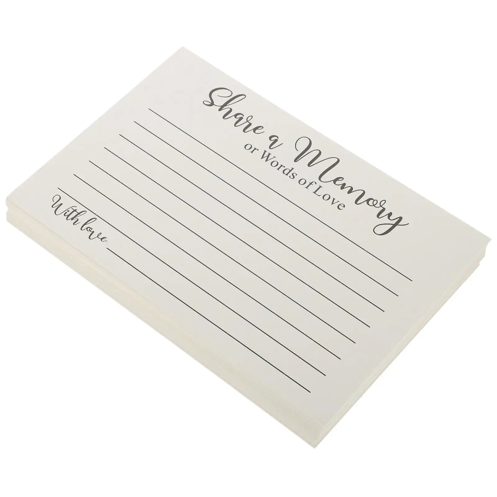 

50 Sheets Envelope Cards Memory Guestbook Small Memorial Religious Occasions Celebration Accessories Bride Share Thick Sturdy