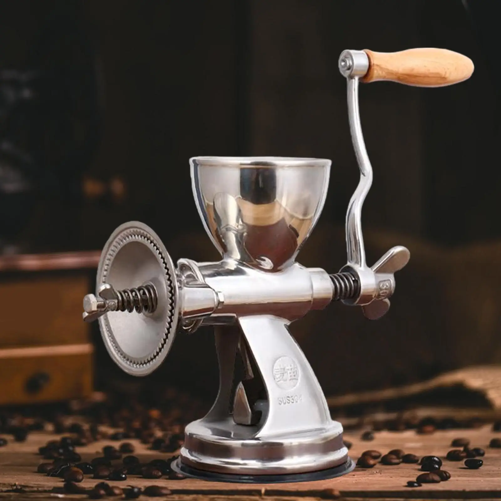 

Stainless Steel Coffee Grinder Vintage Espresso Bean Mill Decoration Antique Coffee Mill for Latte Office Home Espresso Gift