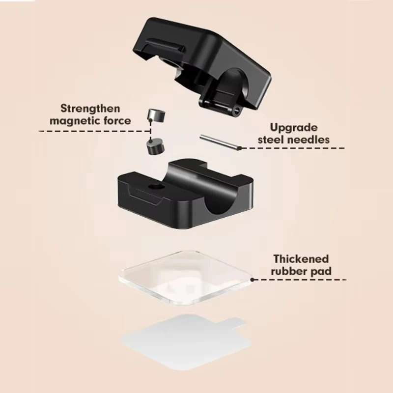 6PCS Magnetic Cable Clips Cable Smooth Adjustable Cord Holder Cable Organizer Holder Under Desk Cable Management - view 2