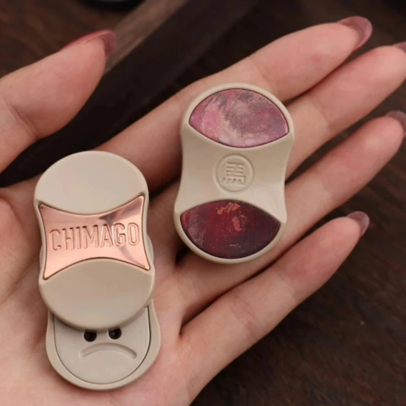 Chima EDC Angry Phase Peek Copper Mechanical Fingertip Push Card Decompression Desktop Toy