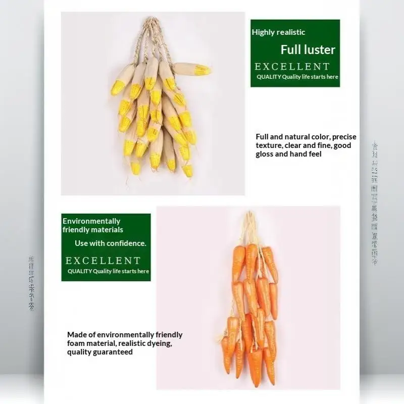 Lebensechte Künstliche Gemüse- und Obst-Strang-Anhänger 1 Bündel Falsches Lebensmittel-Modell für Küchen-Display Fotografie-Requisiten Dekoration – Detail 12