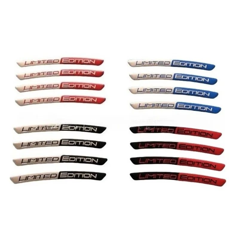 

4pcs/Set Alumium Car Wheel Hub Stickers Logo Limited Edition Emblem Car Decorative Decals Motorcycle And Bicycle Wheel Hub Badge