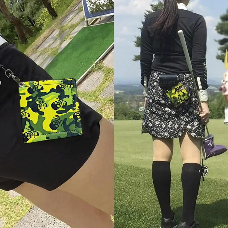 Toalla de bolsa de Golf duradera de doble cara, toallas de Golf de algodón con Clip, limpiador de palos de Golf, accesorios de Golf prácticos para