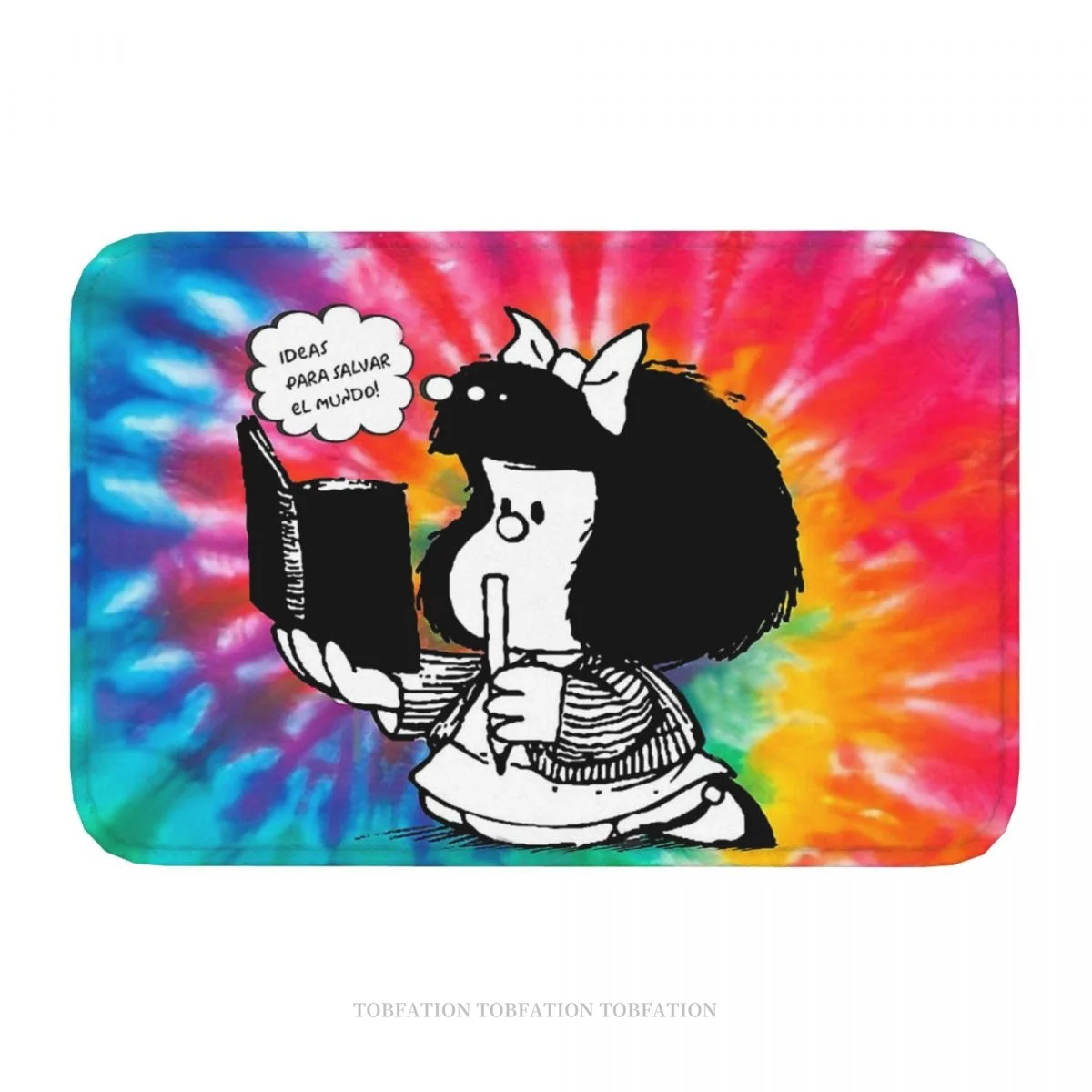 Mafalda Anime Non-slip Doormat Changing The World Bath Bedroom Mat Outdoor Carpet Home Pattern Decor