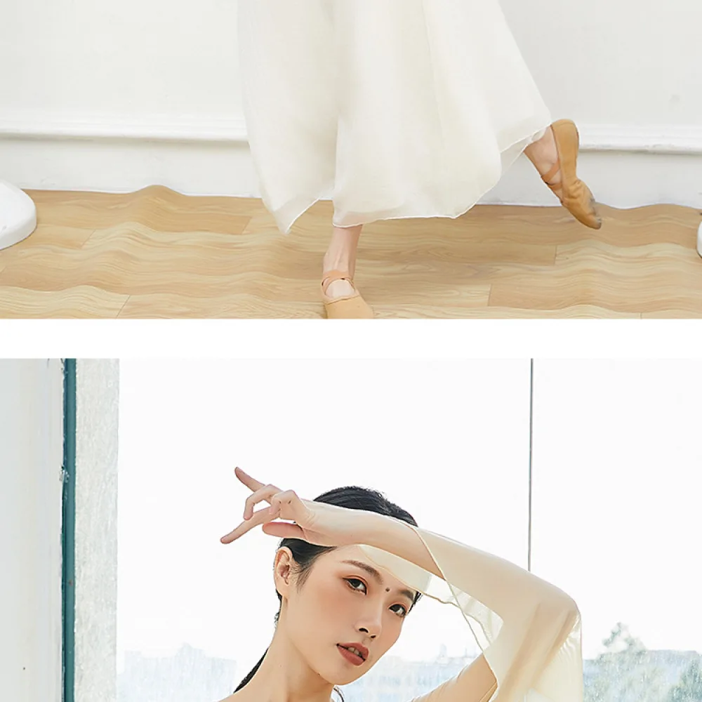 For Gongyan Brand Dance Mesh Top Women Classical Training Shirt Comfortable Soft Movement Fairy Style Stage Wear