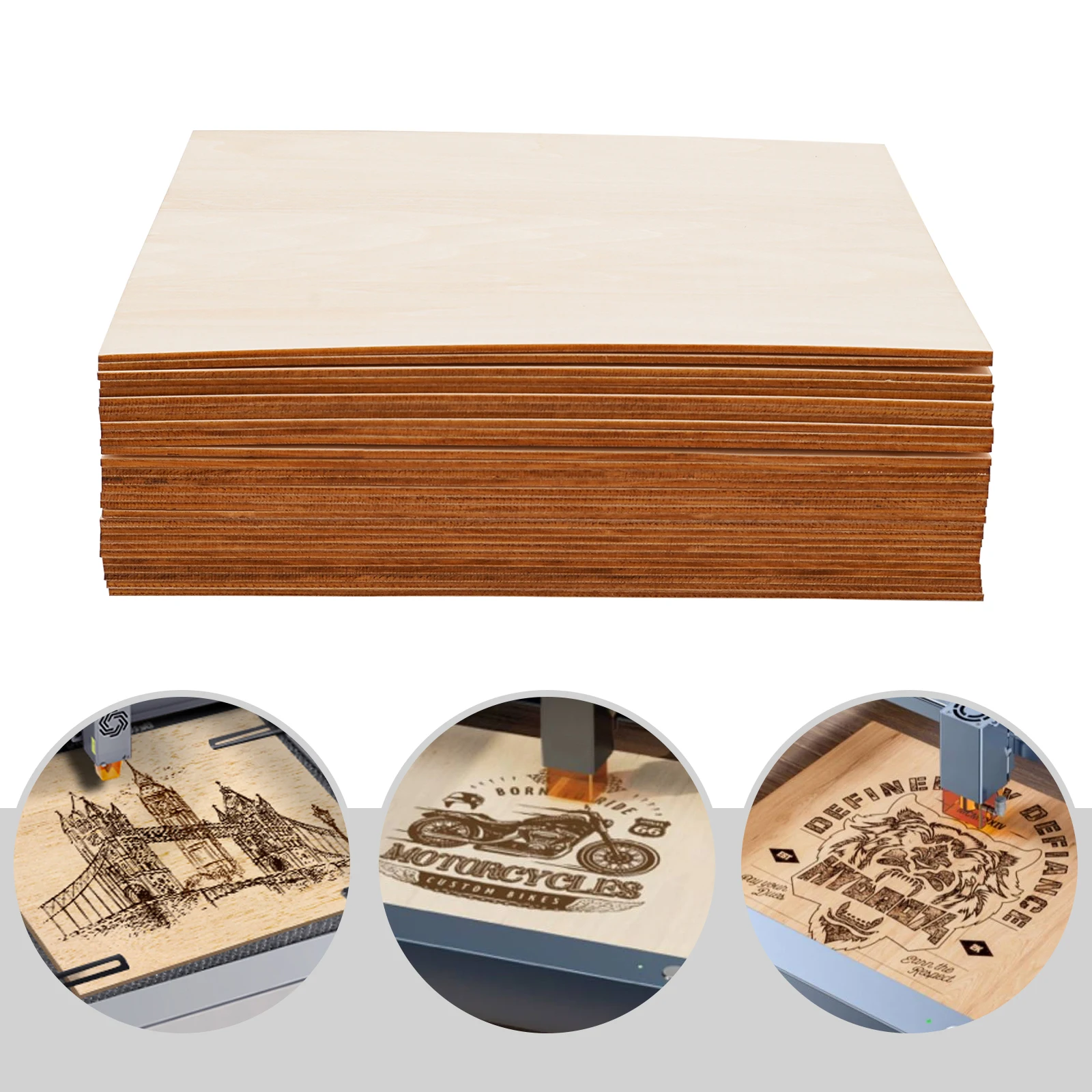 

30PCS Basswood Sheets Plywood Sheets DIY Wood Boards 3mm Thick Rectangle Blank Wooden for Laser Cutting Engraving (30x30cm)