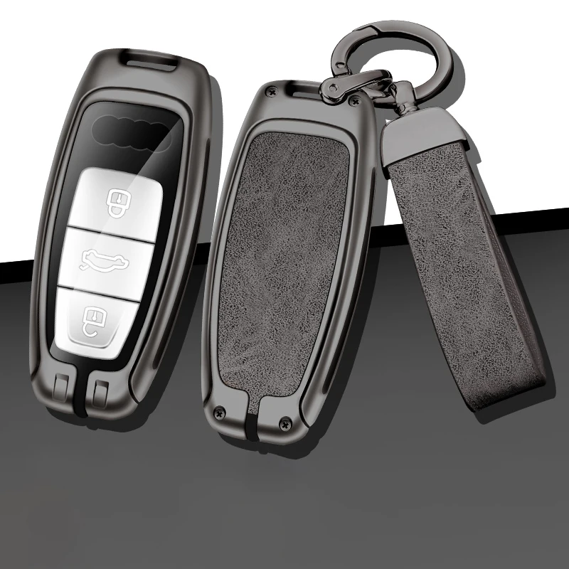 

Zinc Alloy Car Key Case for Audi A6 A6L A7 A8 2018 2019 2020 Smart Remote Key Cover Protector Shell Fob Auto Accessories