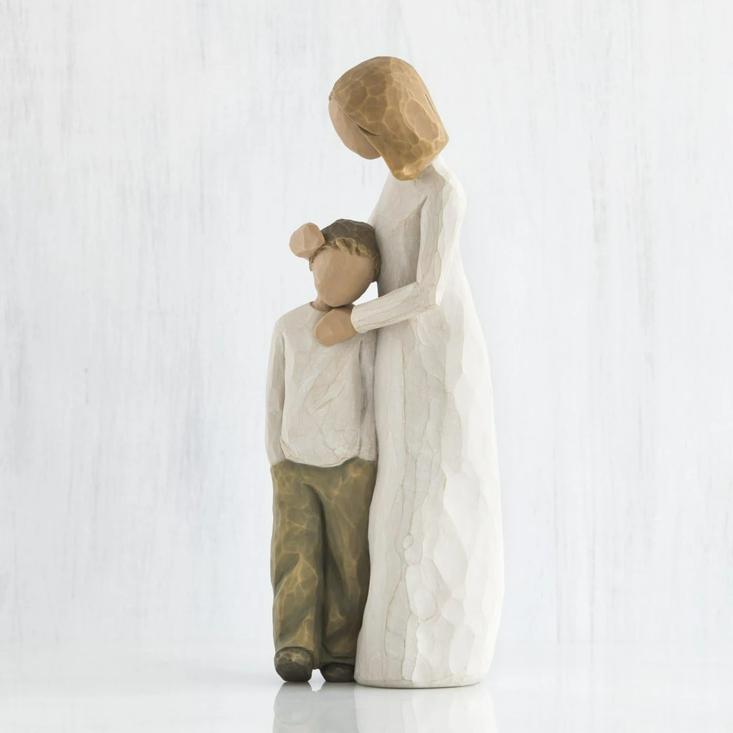 Perfect for Home Decor - Beautiful Hand-Painted Sculpted Mother and Son Figure - Ideal Gift Idea and Sentimental Keepsake