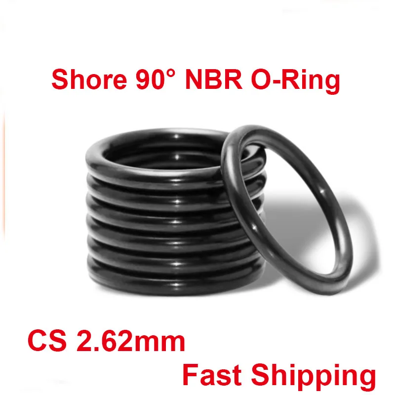CS 2.62mm NBR O Ring Shore 90° Hardness round O Type Sealing Washer Corrosion And Oil Resistant Nitrile Rubber. ASB568 Standard
