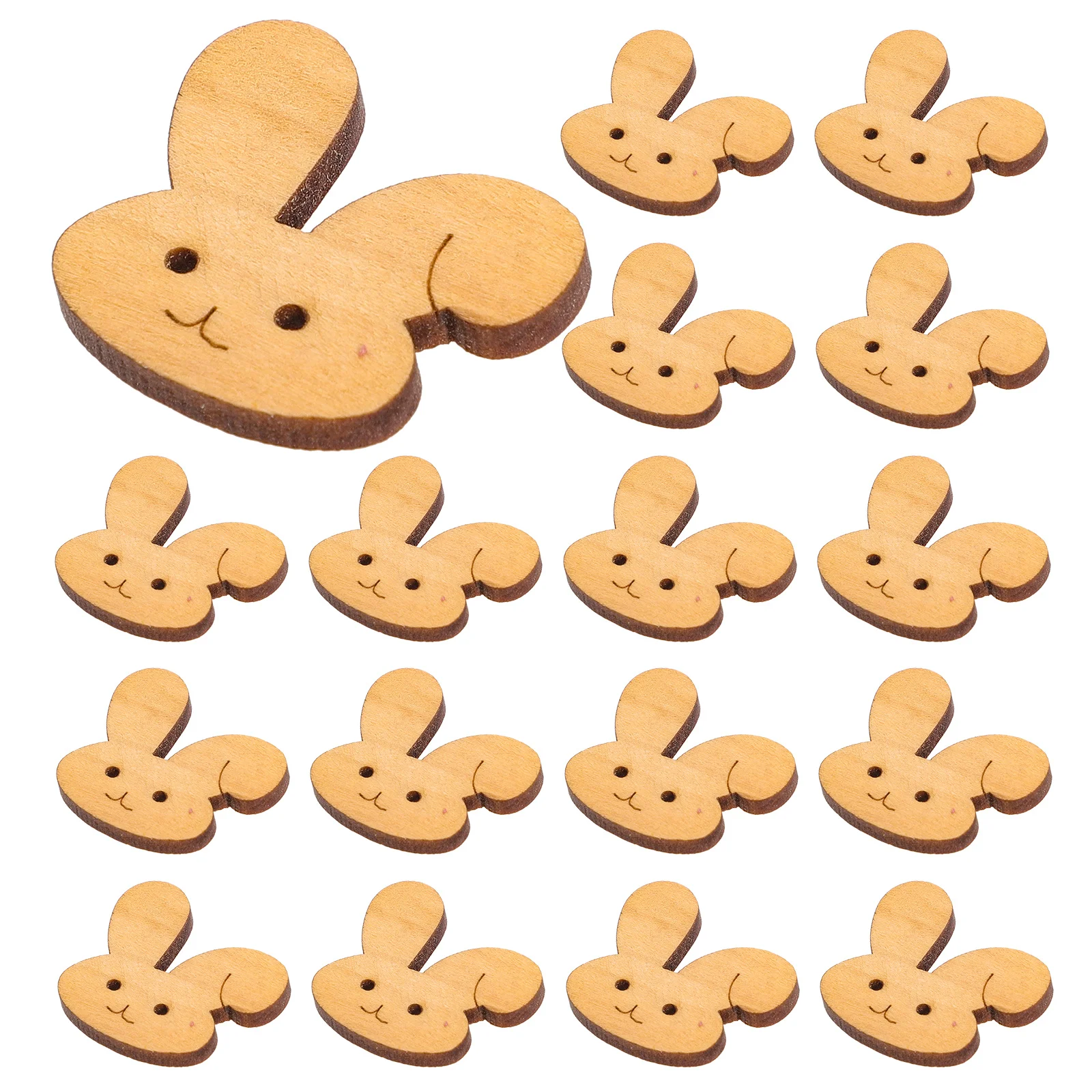 

100Pcs Wooden Easter Bunny Cutouts Blank Wood Slices for DIY Table Signs and Ornaments Easter Decorations Bunny Table Signs