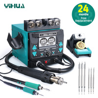 YIHUA 992D-III Hot Air Rework Station 210 245 Soldering Iron Station for Microscope Soldering Electronics Repair PCB Desoldering