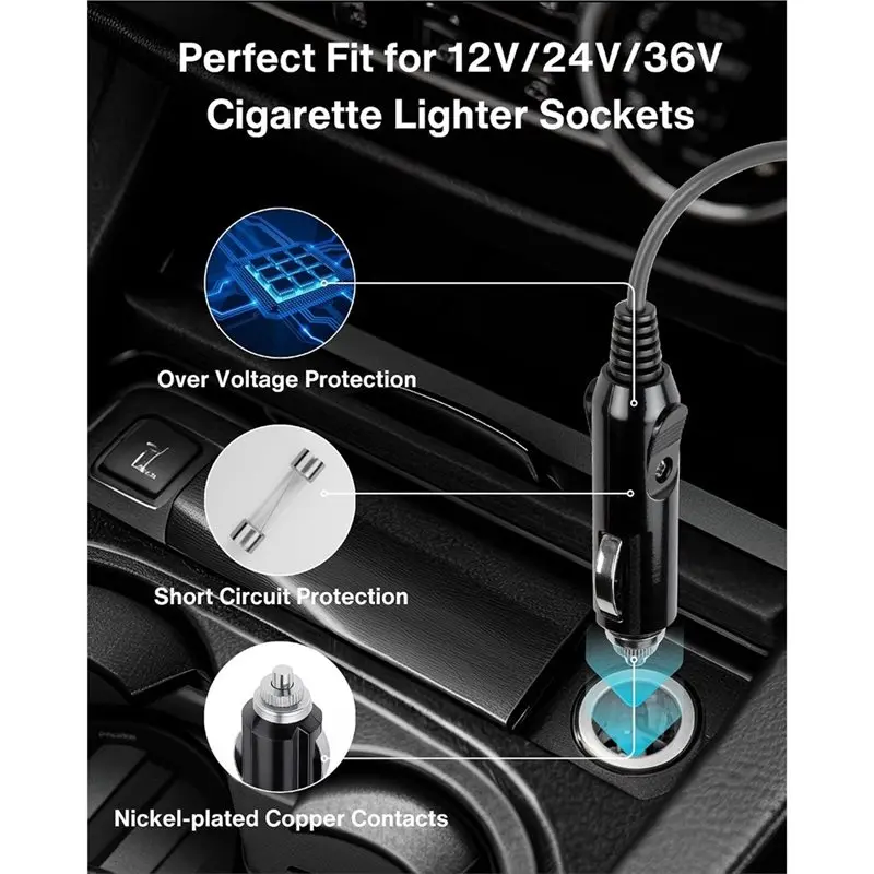 ABTC-Mini Car Power Inverter 36V 1.67A 60W With 35CM Alligator Clip Cable- Fit For V4 Mini, Mini X Vehicle Power Converter Conve