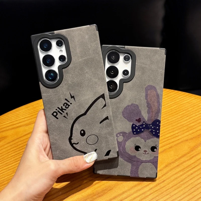 

New Cute P-Pokemon Magnetic Anti-fur Pikachu StellaLou Magsafe Wireless Charge Case for Samsung S22 S23 S24 S25 Ultra Plus Cover