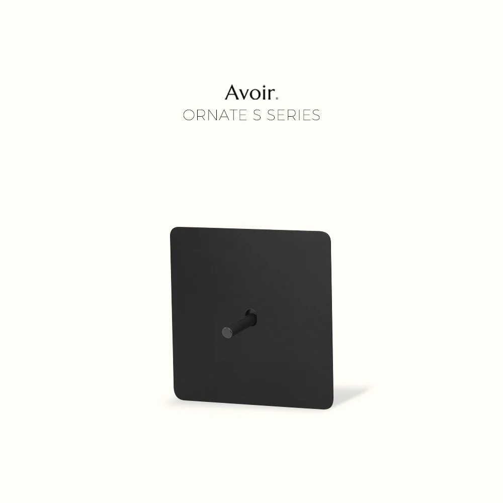 Avoir Black Toggle Switches Brass Lever Switch Sockets And Switches EU FR Retro Wall Lamp Switch Electrical Sockets Plug Bedroom