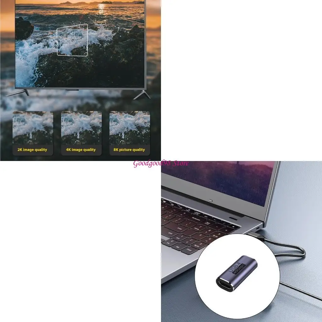 

USB4.0 Adapter 40Gbps Data Transfer 100W USB C to USB C Cable Fast Charging 8K