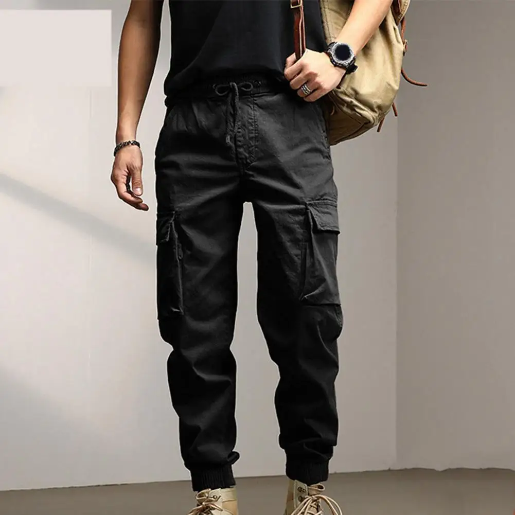 Pantalon cargo monochrome pour homme, pantalon design multi-poches, doux et respirant, Rince-Elded At Fit Multi, décontracté