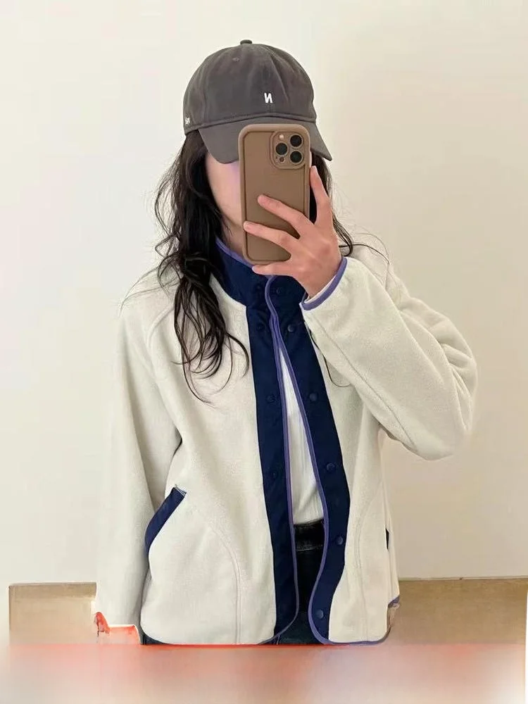 

Наружный модный пуловер Fce, кардиган, мужской ветрозащитный воротник-стойка, внутренняя часть, повседневная подставка, полиэстер...