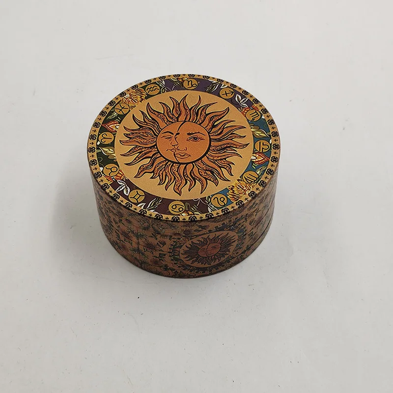 Large Size 4 Piece 50mm 63mm 75mm Sun Moon Herbal Tobacco Metal Zinc Alloy Grinder