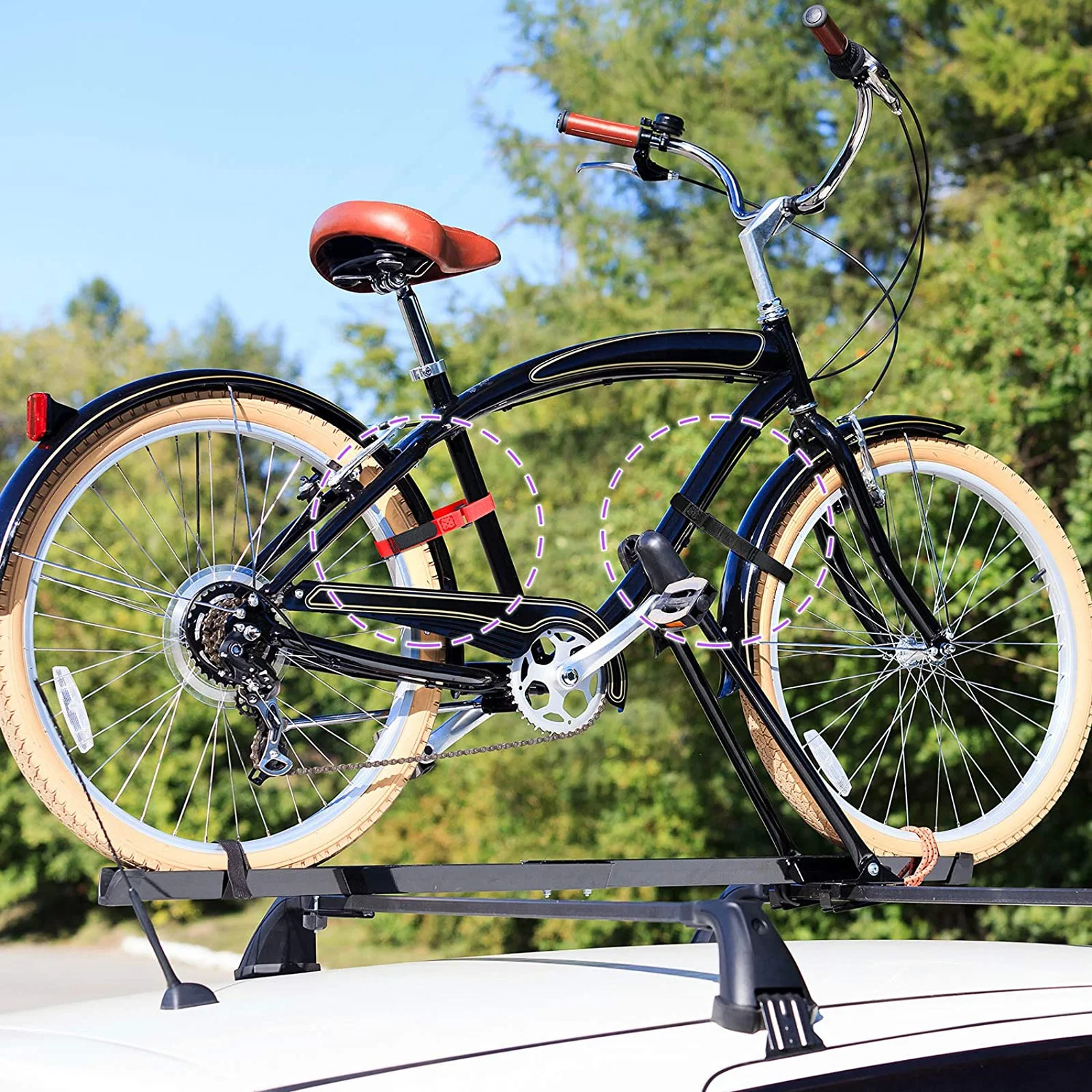 

15pcs Bike Wheel Stabilizer Durable Cinch Strap For Transport Wheel Accessories Bike Rack Multi-Functional Strap