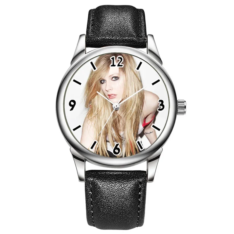 Reloj con logotipo De marca personalizado, relojes con impresión De fotos De cuero a prueba De agua para Hombre, Imagen impresa en la esfera De Reloj, Reloj hecho a medida para Hombre