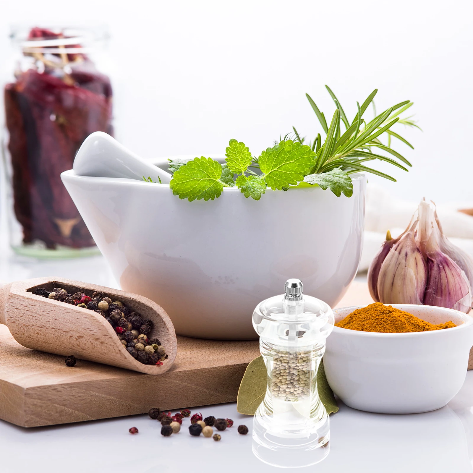 

Pepper Mill Adjustable Coarseness Manual Spice Grinder Smooth Acrylic Bottle Salt Pepper Shaker Fresh Ground Seasoning Tool