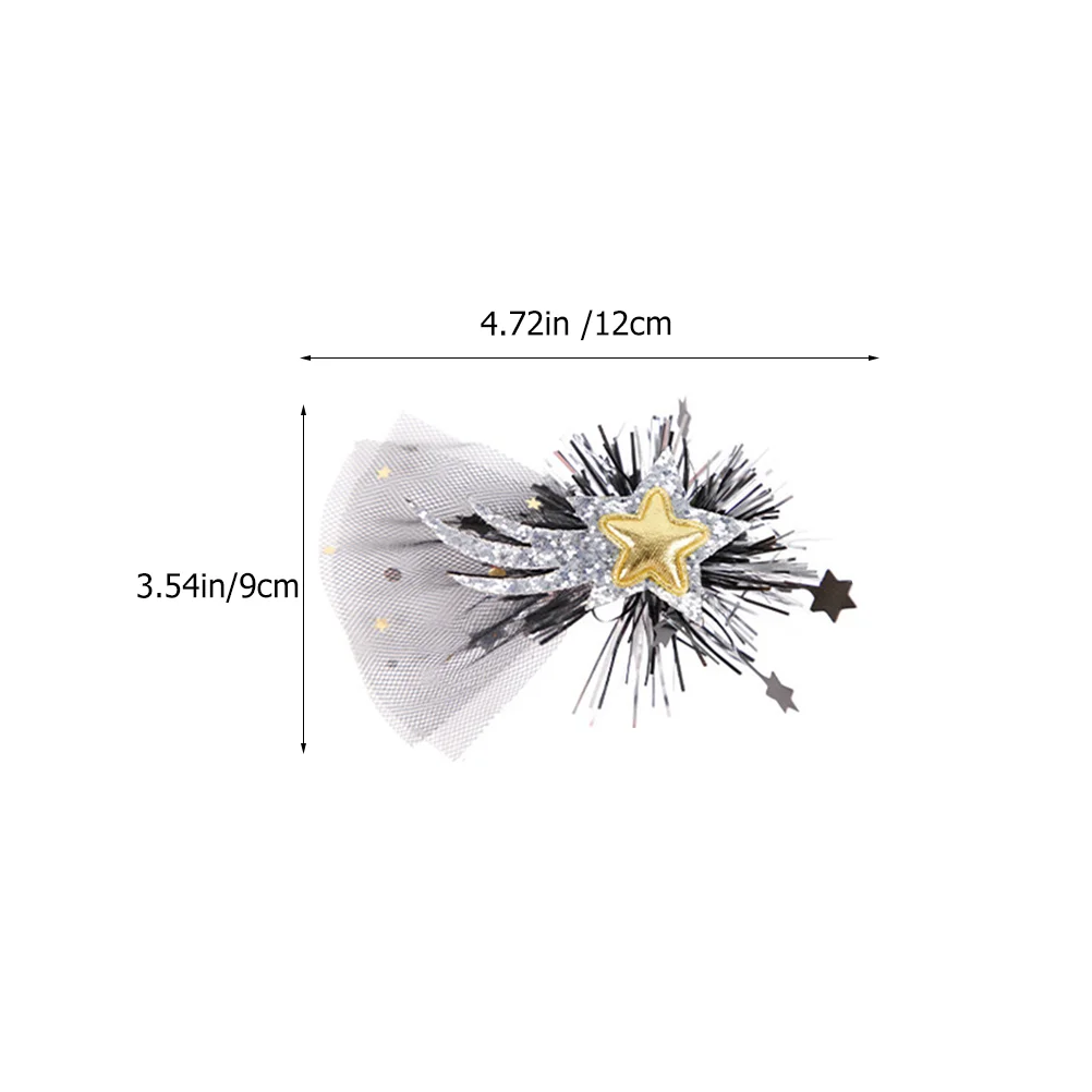 여성용 새해 머리핀 머리 장식, 용수철 축제 연예인 클립 액세서리, 금속 머리핀, 4 개