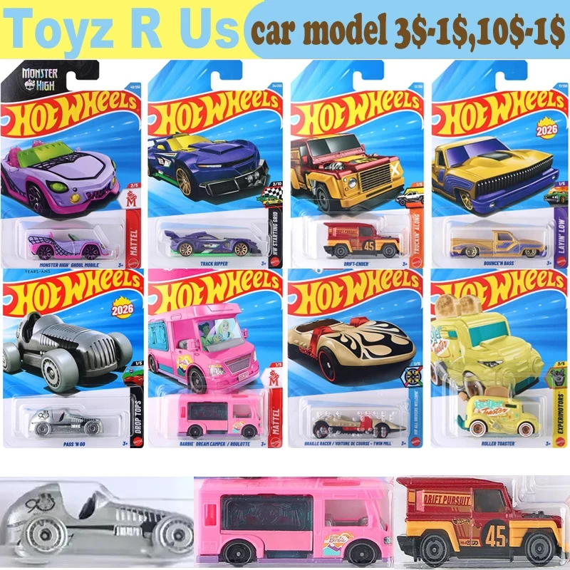 Coche de juguete Original Hot Wheels para niño, vehículo fundido a presión 1/64, Pass N Go, 90 años, rascador de pista, tostadora, pasión púrpura 2026A