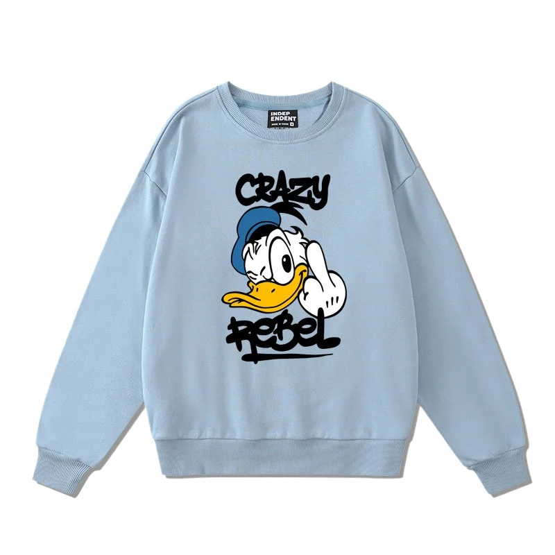 

Donald Duck Cartoon Hoodie Women's Round Neck Top Hoodie Couple Round Neck Top Couple Hoodie Loose Casual Hoodie Couple Clothing