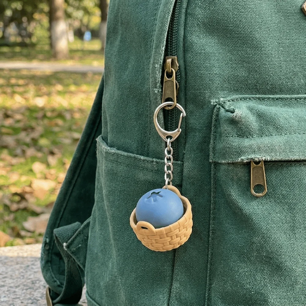 Portable Mini Clicker Keychain Cartoon Plastic 3D Printed Key Chain Fingertip Button Cute Funny Fidget Kids Birthday Party