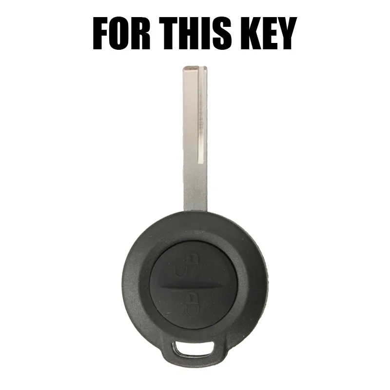 For Benz Smart Forfour City Fortwo Roadster Silicone Remote Key Case Fob Shell Cover Skin Holder 2 Button