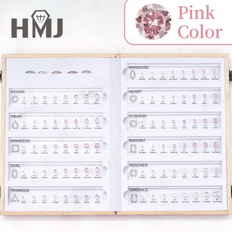 Jewelry Tools Set Pink Yellow Diamond Carat Size Chart Customize Comparison Chart Ring Size Reference Gemstone Factory Wholesale